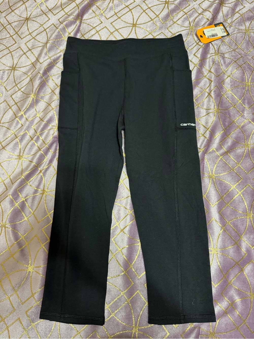 💥 KIDS NWT Girls Carhartt Black Stretch Capris
